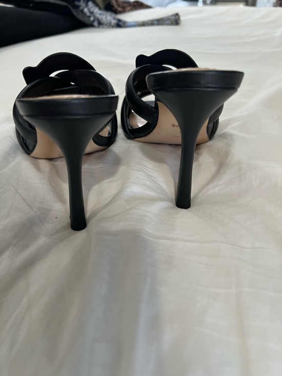 Coach Black Knotted Leather Slide Mules - Picture 2 of 6